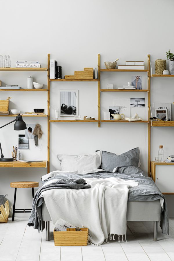 Floor-To-Ceiling Shelves